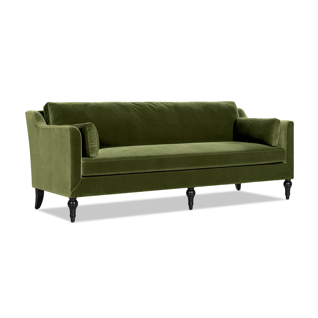 Josephine 84.5" Upholstered Modern Sofa, Olive
