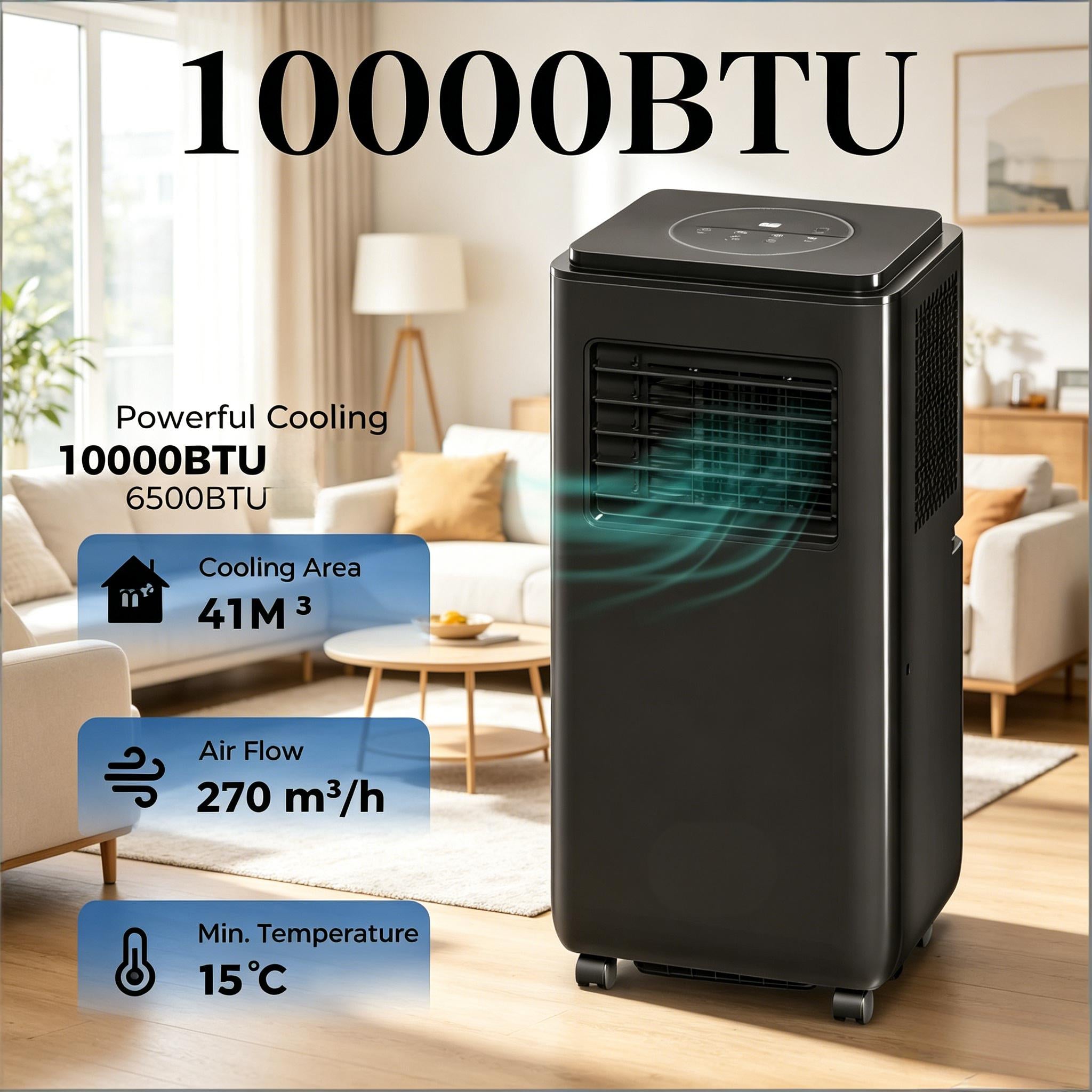 Air Conditioner with Five Modes, Portable Air Conditioner