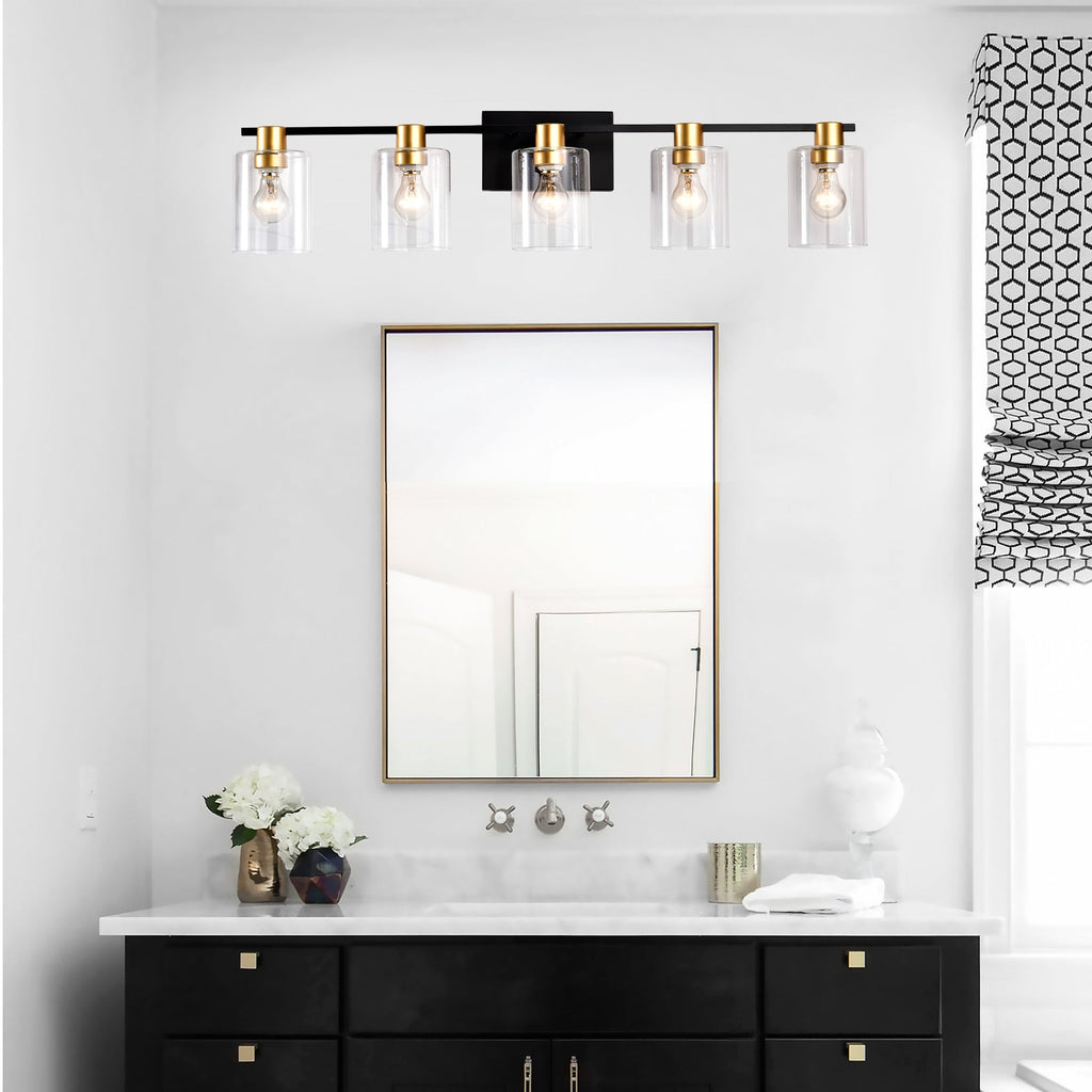 5-Light Matte Bathroom Lighting