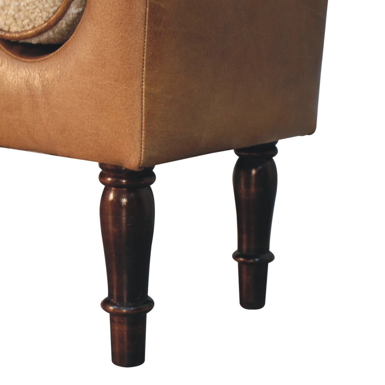 Solid Wood Chester Buffalo Bench, Upholstered