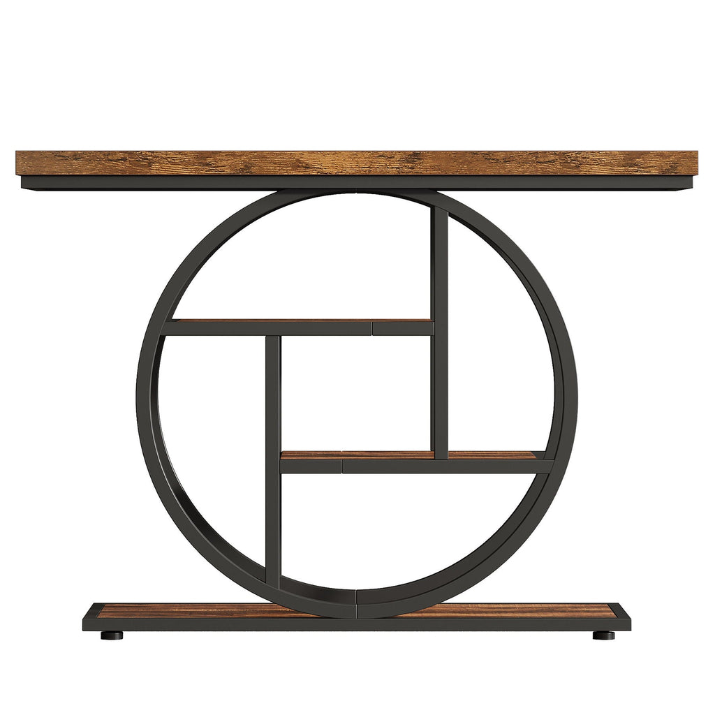 Console Table With 4 Tier Design For Living Hallway