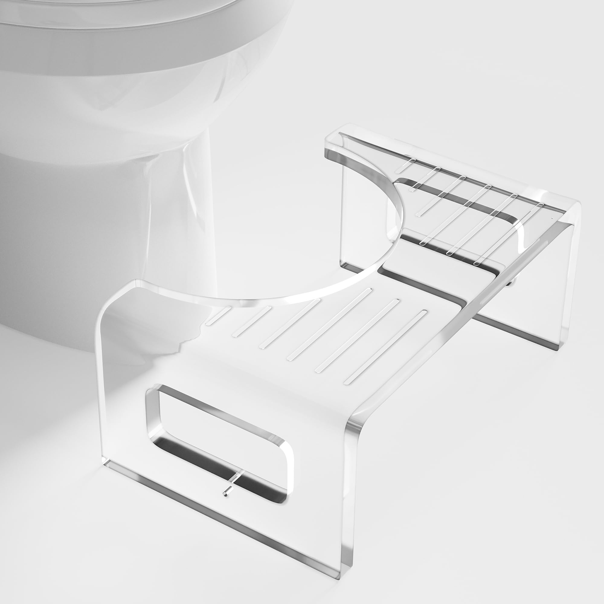 7'' Tall Acrylic Toilet Stool