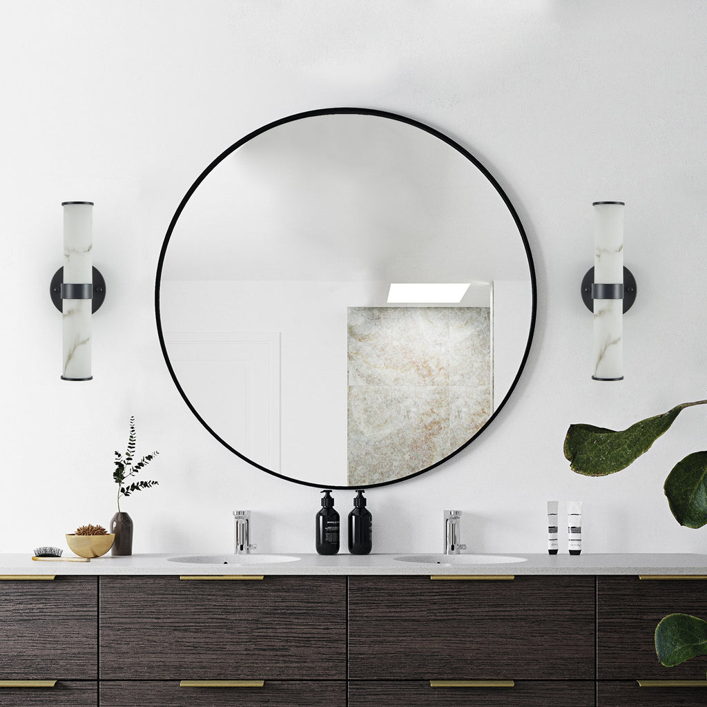 Resin Imitation Marble Texture Wall Light - Set of 2