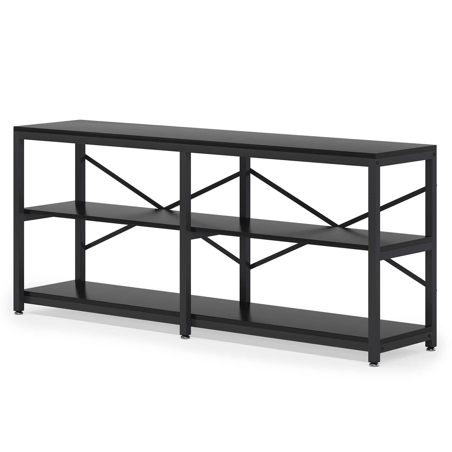 Console Table With X Back Design, Extra Long Storage