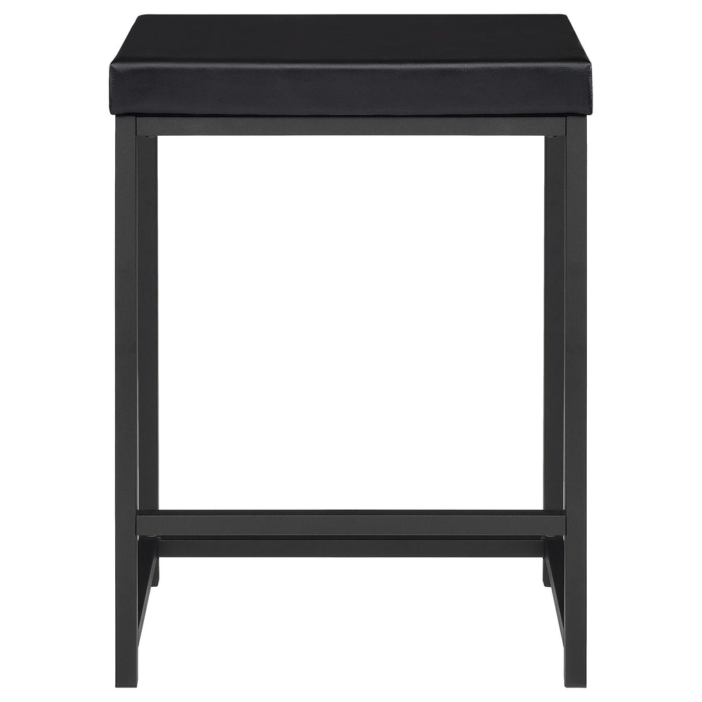 Klekner - 4 Piece Counter Height Table Set With Nesting Tables And Backless Stools - Charcoal