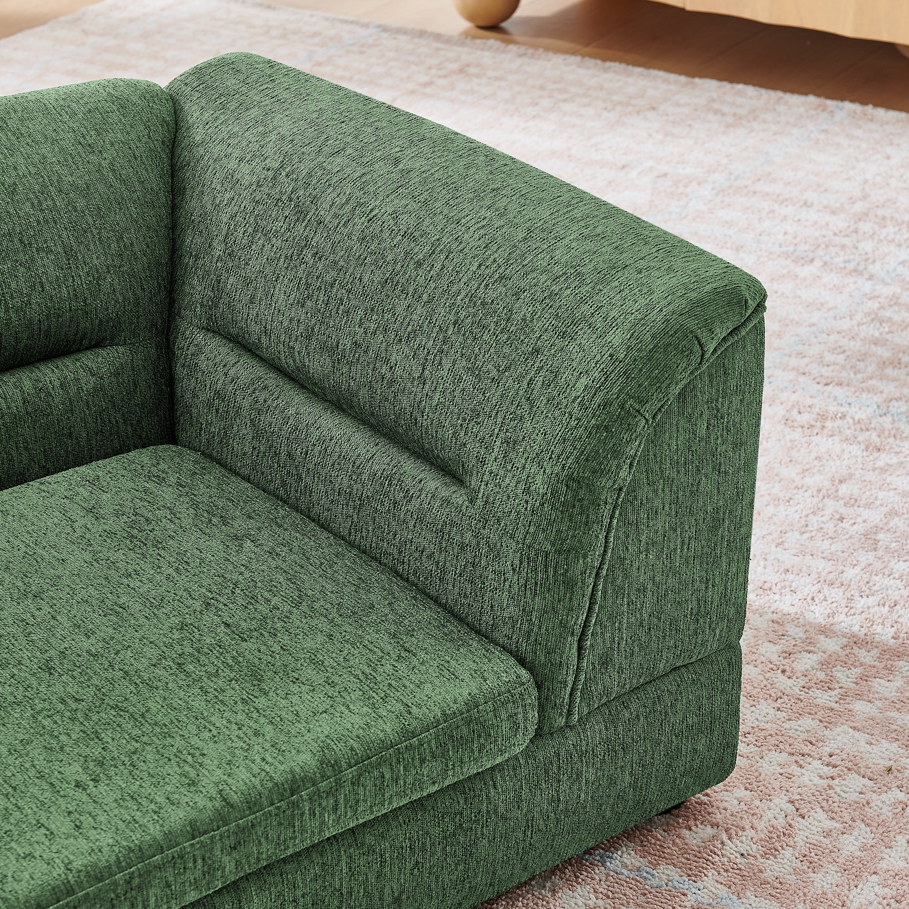 Oversized Pet Sofa, Curved Armrest Rectangular Dog Sofa