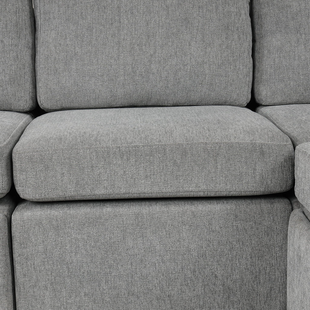 Modern 2 Seater Loveseat Sofa With Pull-Out Bed, Fabric, Built-In USB Ports & Cup Holders