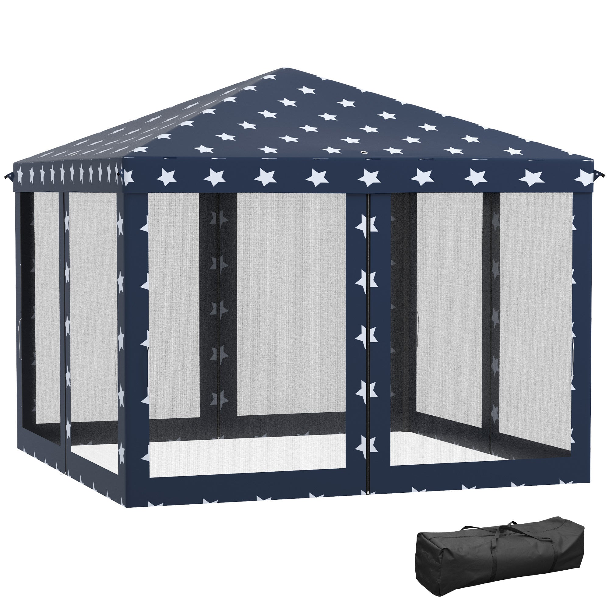 Outsunny 10' x 10' Pop Up Canopy Tent with Netting