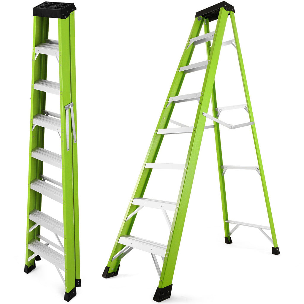 Fiberglass Ladder with Tool Tray