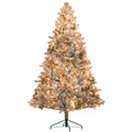 HOMCOM 7.5 ft Pre-Lit Artificial Christmas Tree