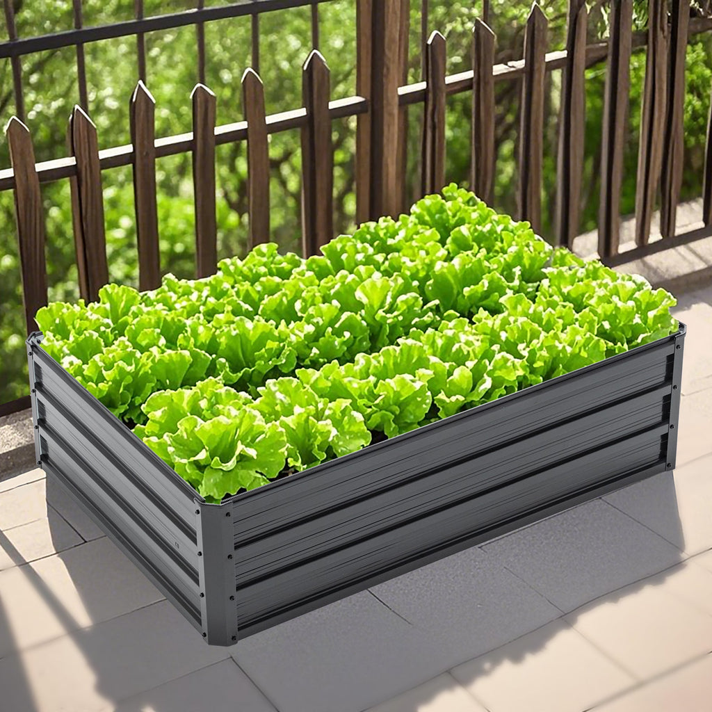 4x3x1ft Metal Raised Garden Bed