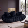 Floral-Shaped Ultra-Soft Faux Fur Two-Seater Sofa