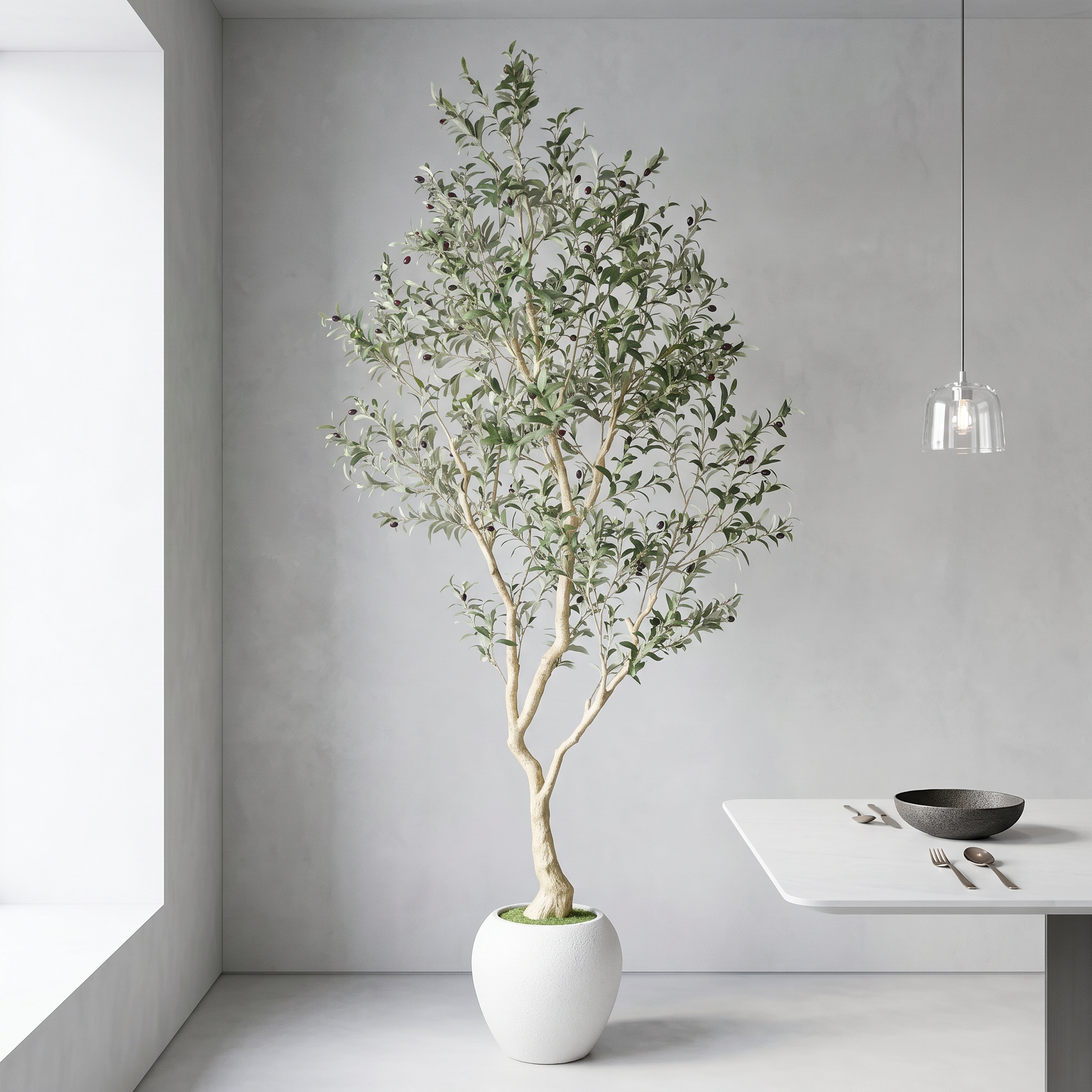 8.2FT Artificial Olive Tree With Big Decorative