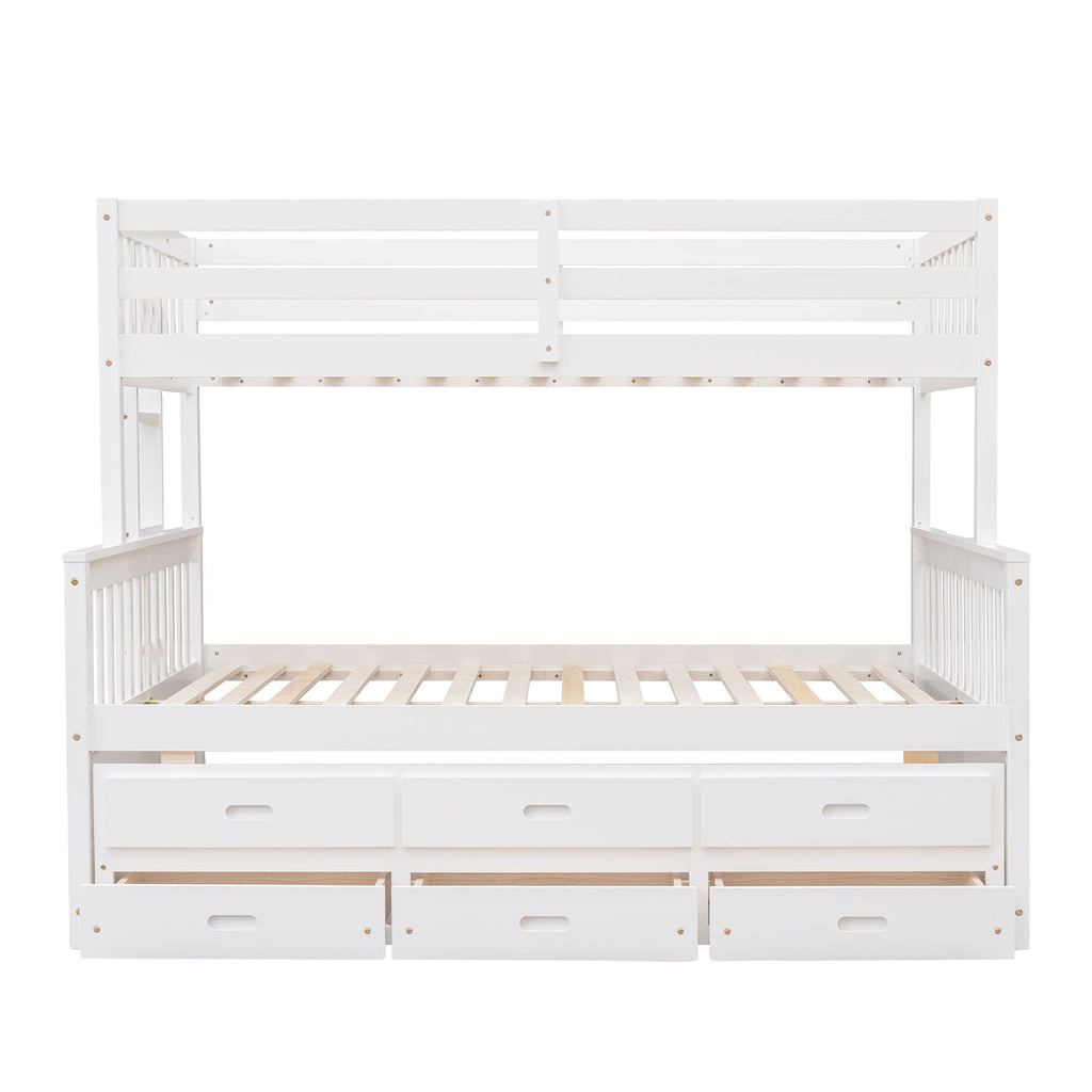 Bunk Bed With Twin Size Trundle And Drawers
