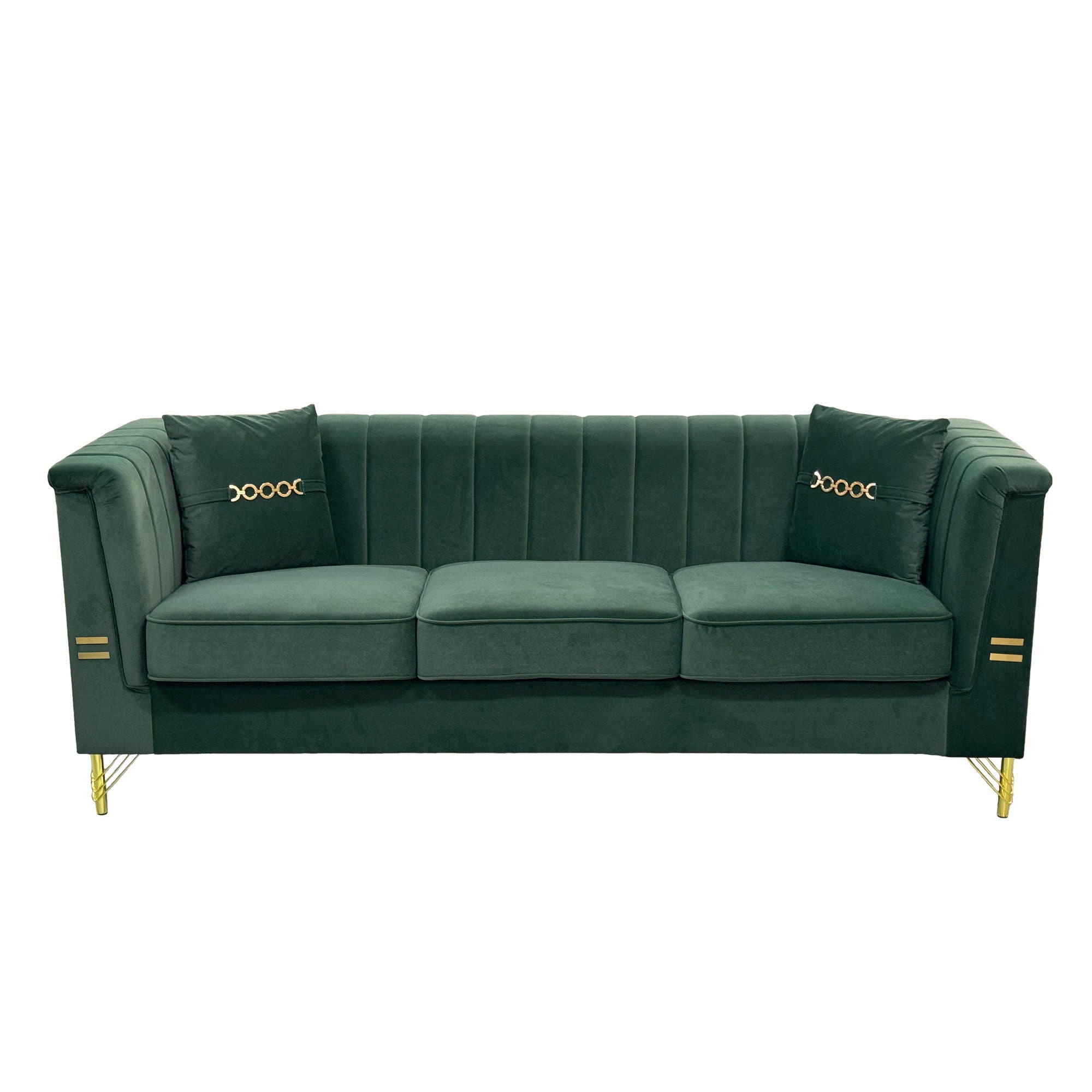 FX-P82B-GR Velvet Sofa