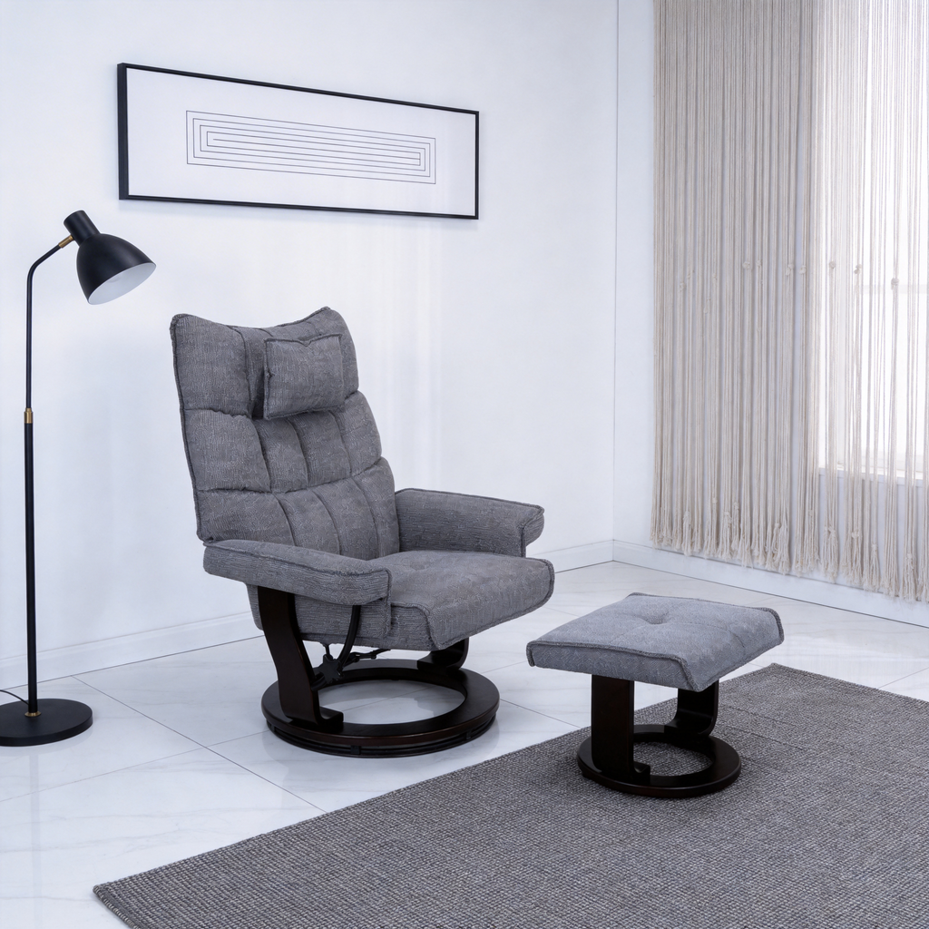 8-Point Massage Recliner with Ottoman