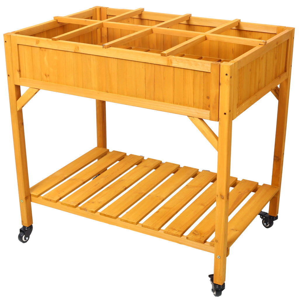 Elevated 8 Pocket Herb Garden Bed