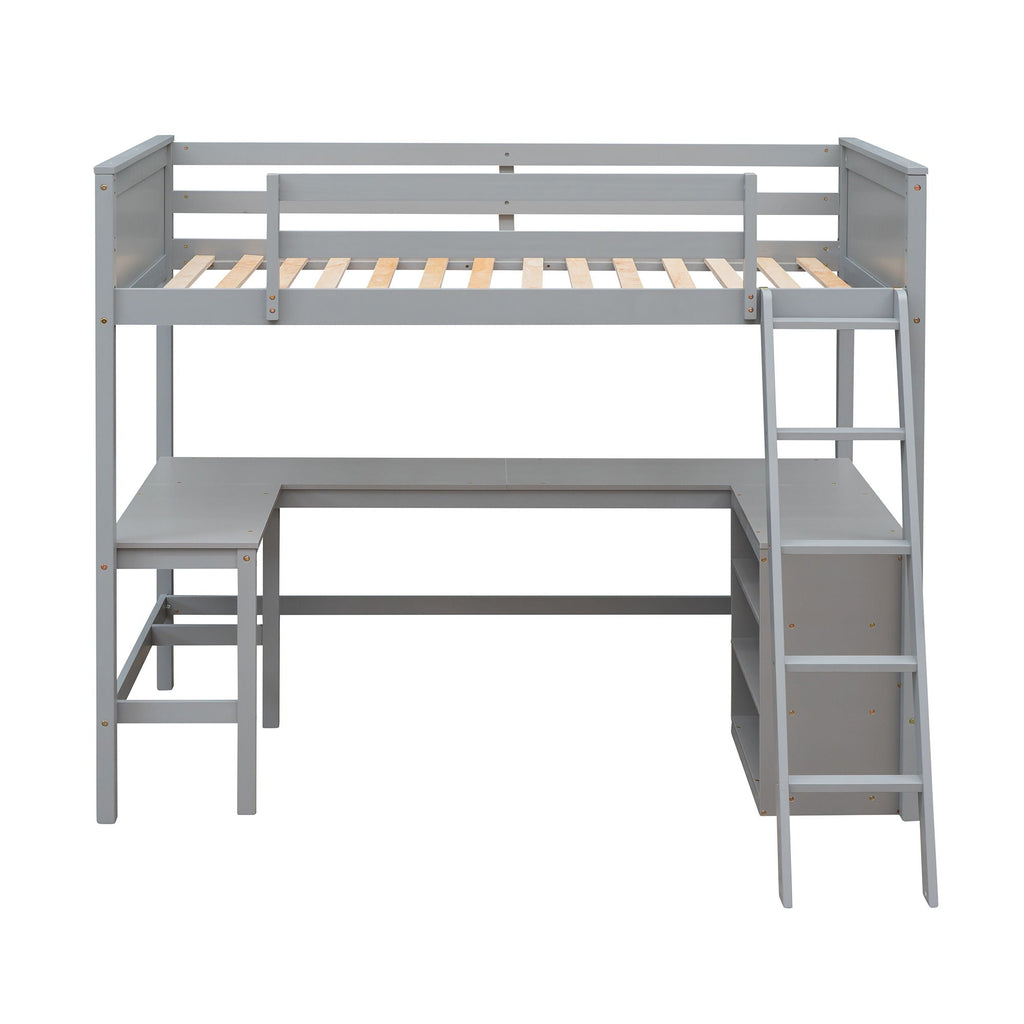 Loft Bed With Shelves With Desk