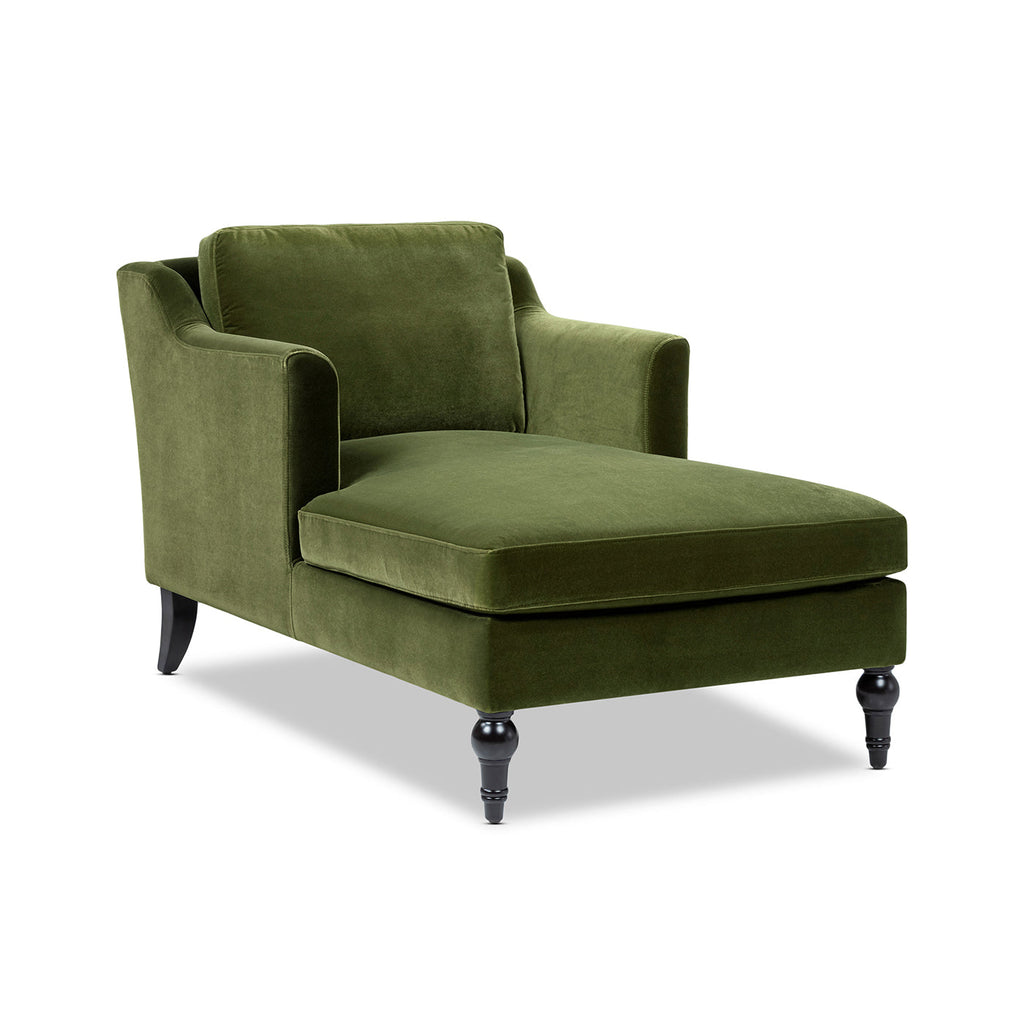 Josephine 60" Upholstered Chaise Lounge in Olive