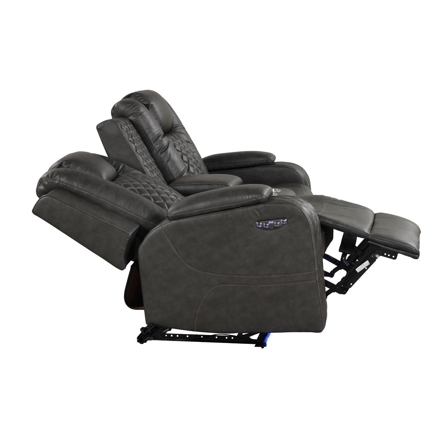 Benz - Power Reclining Loveseat With LED Lighting And Built In USB