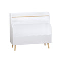 Kids Bookcase, Children Book Organizer Toy Storage Cabinet - White