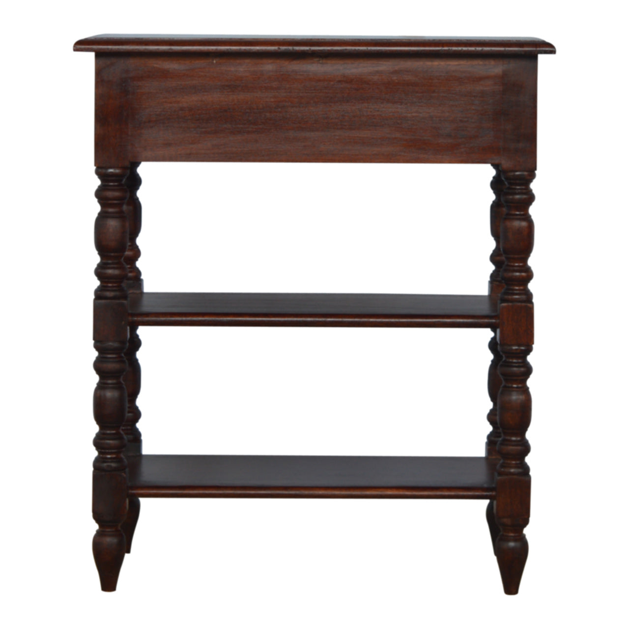 Solid Wood Turned Occasional Table, 1-Drawer