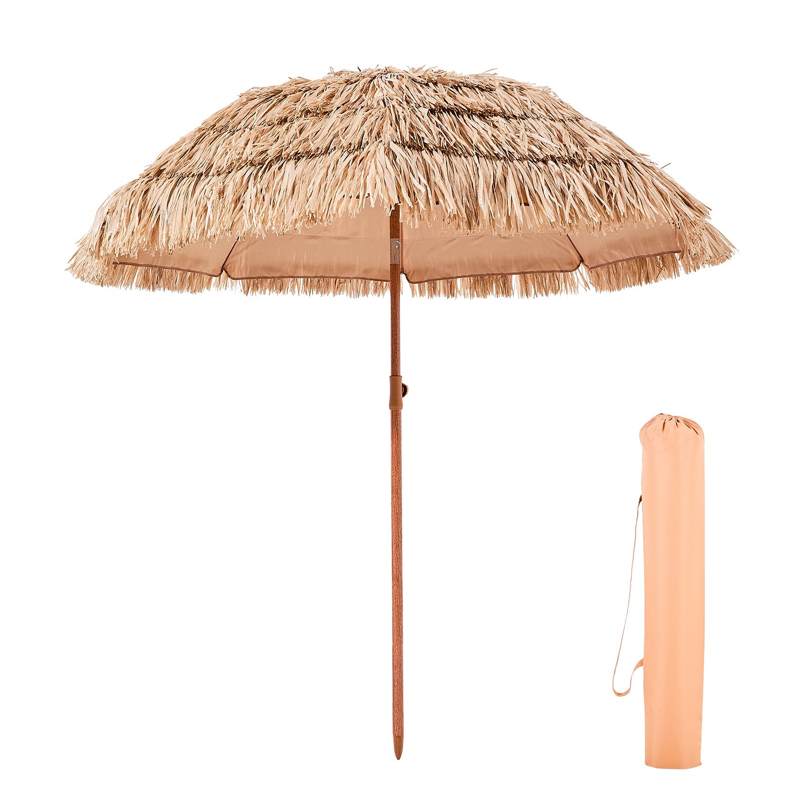 Tiki Umbrella Thatched Patio Umbrella 6 ft Poolside Beach Umbrella