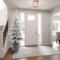 6.5FT Flocked Christmas Tree with Pot Base
