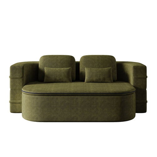 2 In 1 Foldable Sofa Bed With Multi Functional Blanket, Floor Lounge Sofa