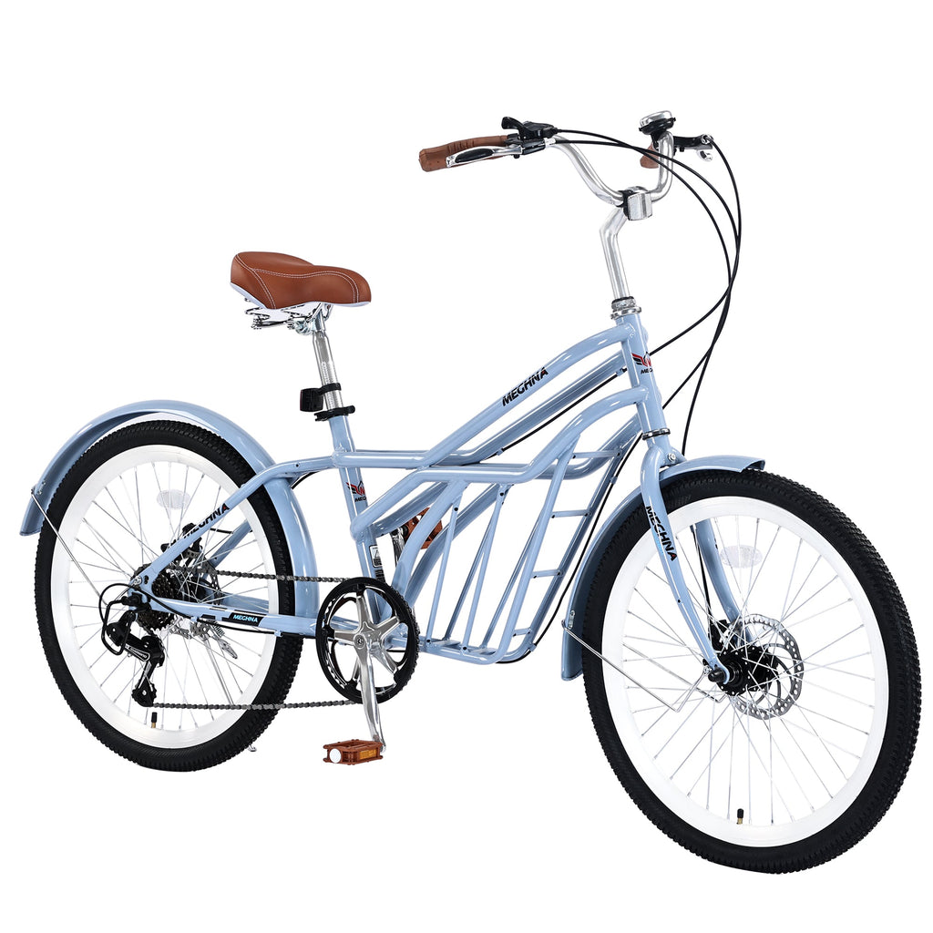 6 Speed Steel Frame 24 Inch Commuter Bike