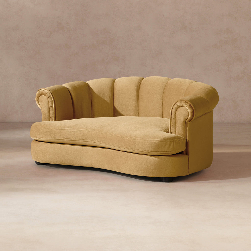 Halle 35.5" Rolled Arm Channel-Tufted Dog Sofa Bed