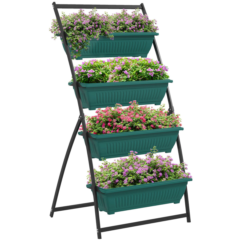 Outsunny 4 Tier Vertical Garden Planter Set