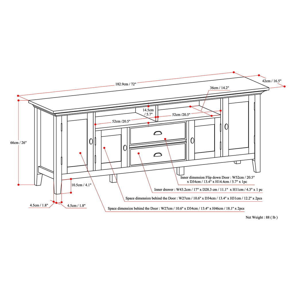 Redmond - Handcrafted TV Media Stand