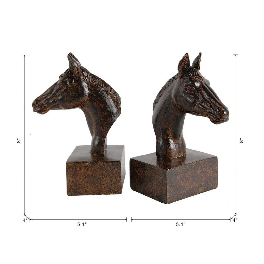 S/2 5.1x4x8' Horse Bookends