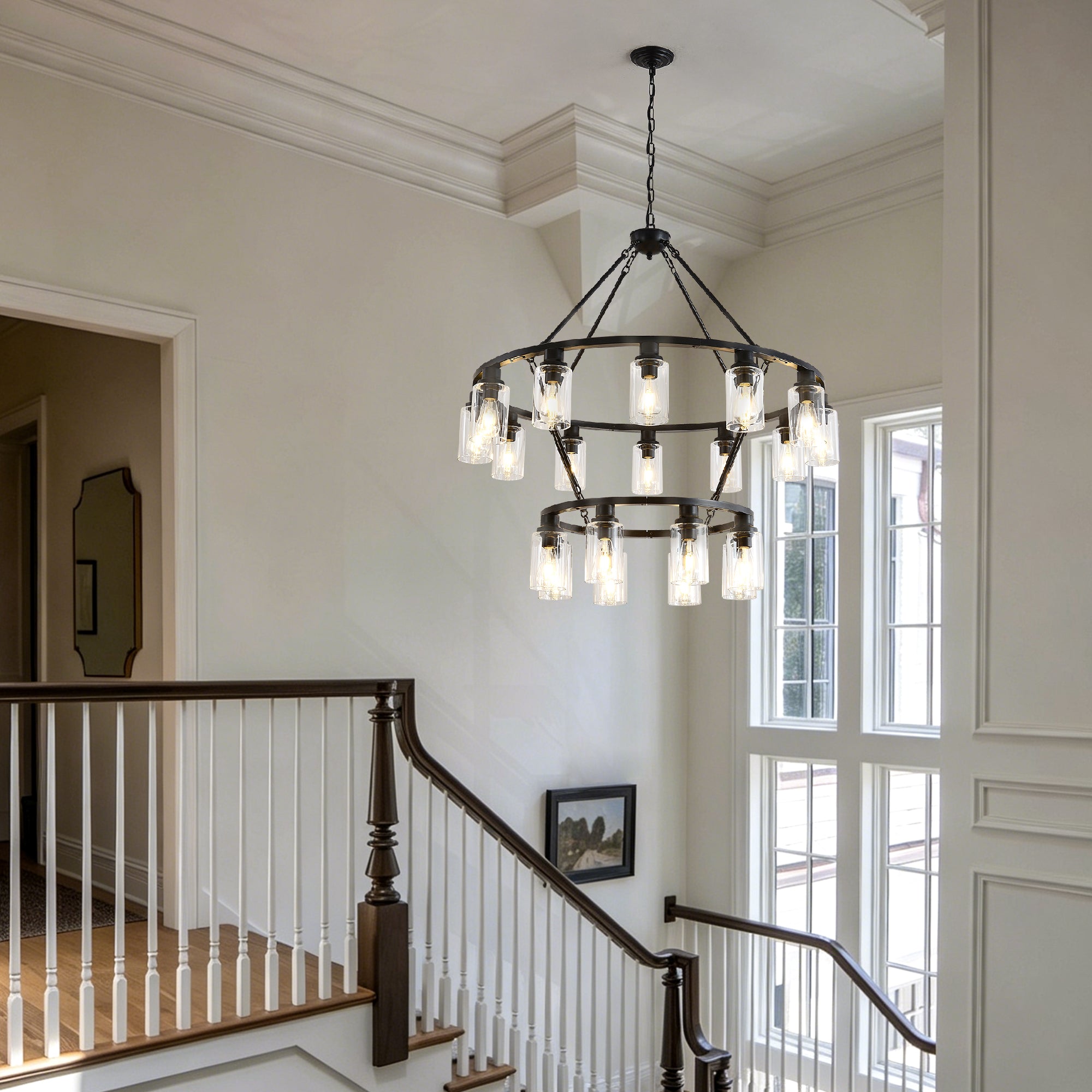 20-Light 2 Tier Chandelier