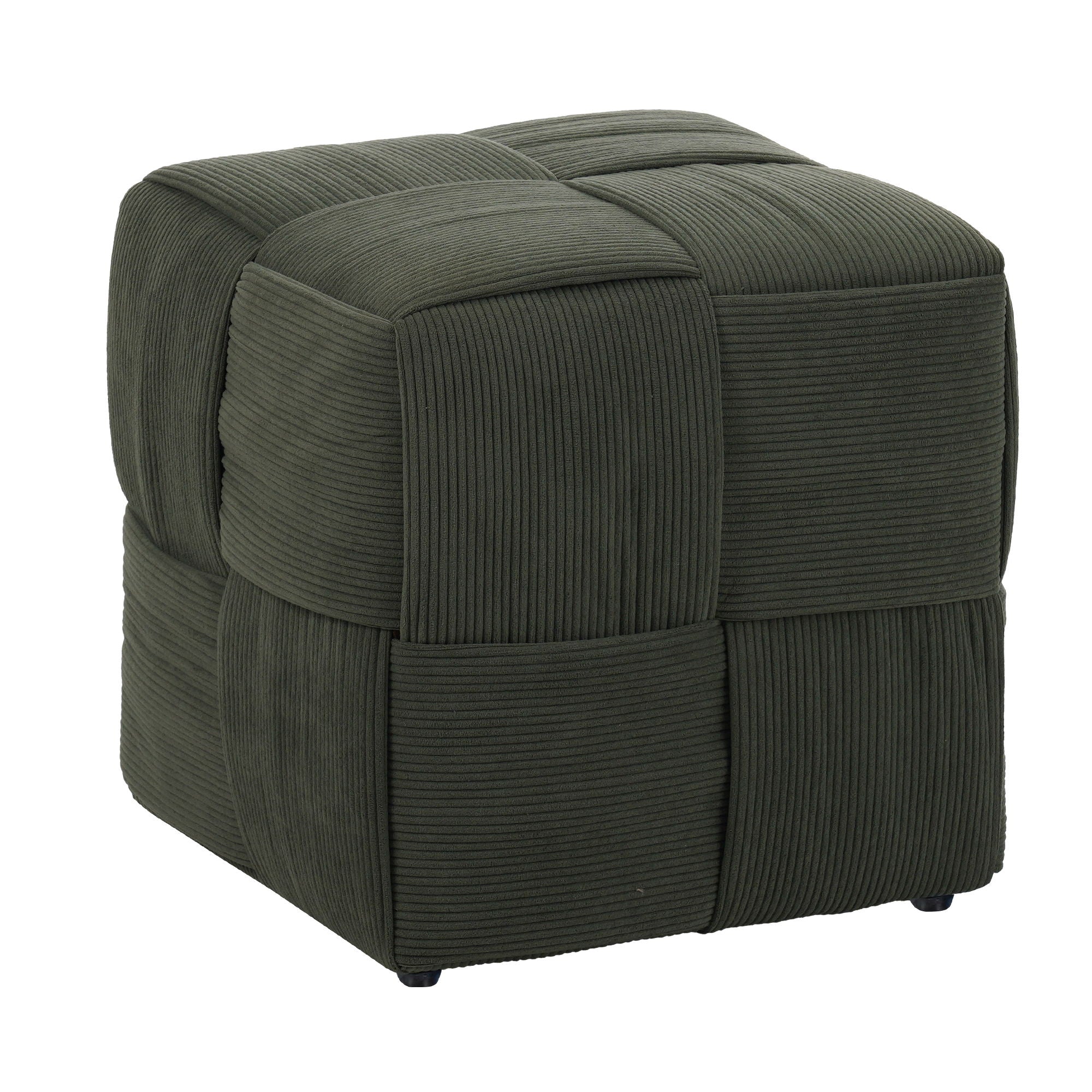 Modern Ottoman Foot Rest With Woven Design