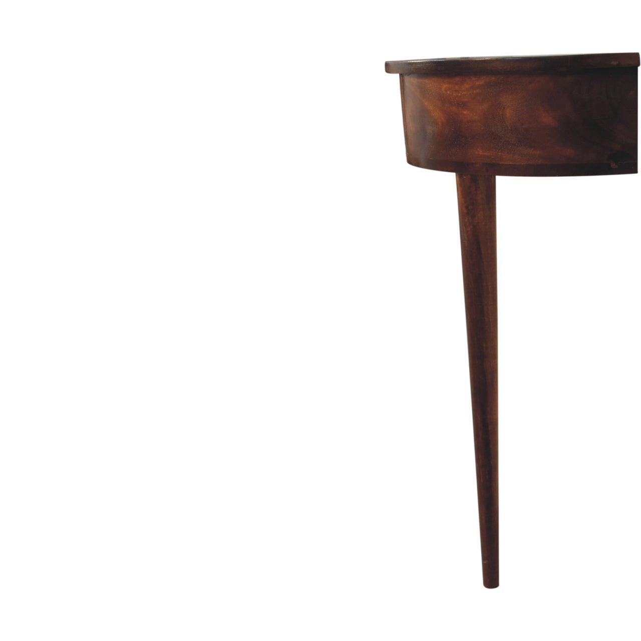 Solid Wood Backless Mounted Console, 1-Drawer, Chestnut