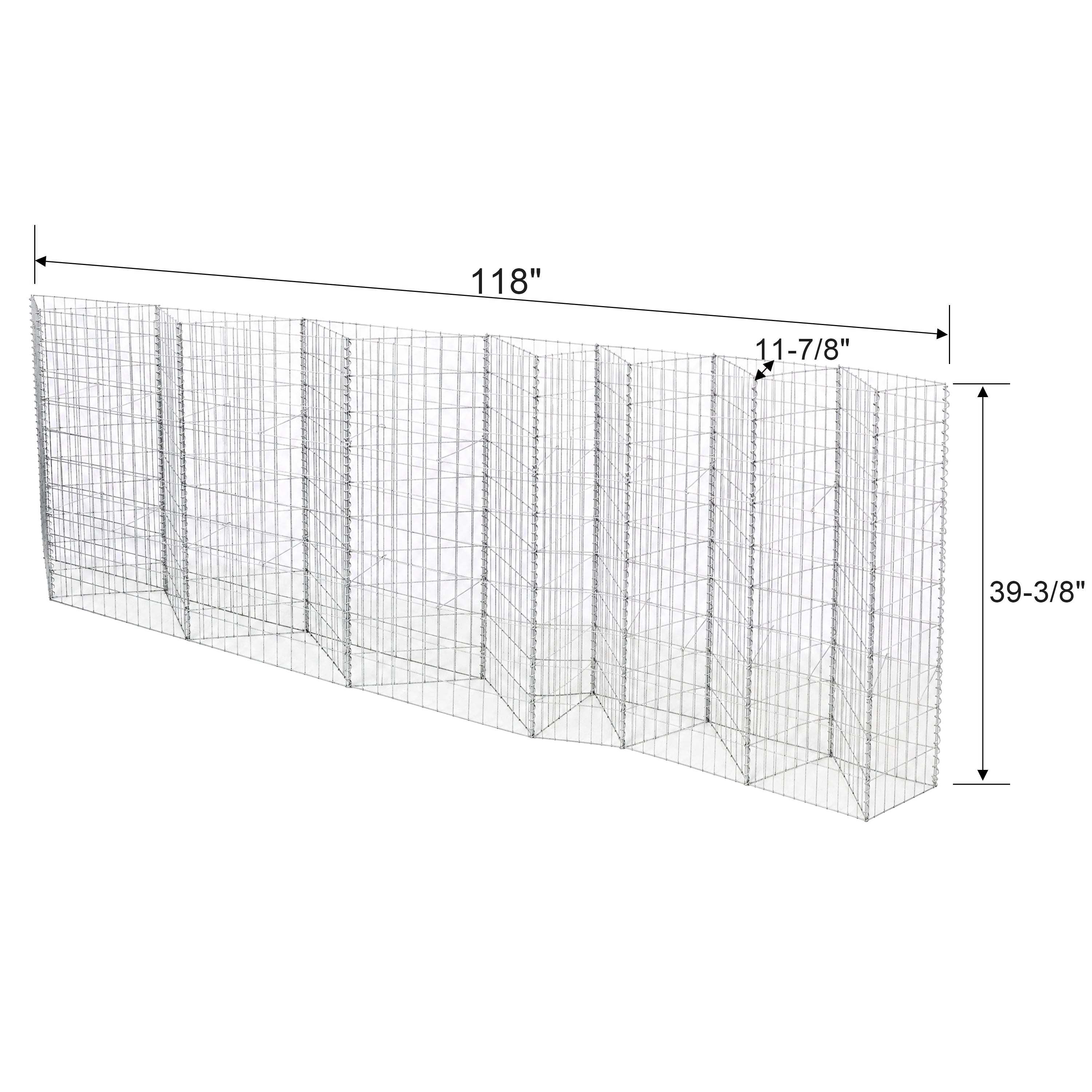 Galvanized Steel Tall Gabion Basket with Multiple Compartments