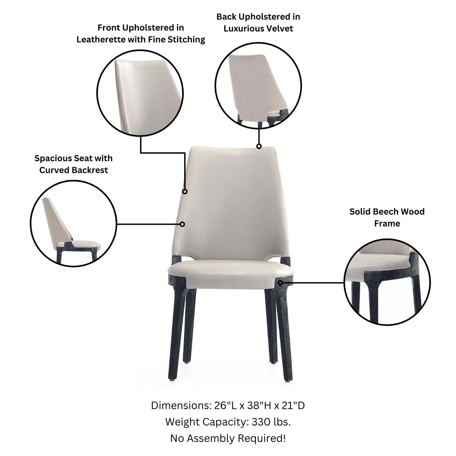 Kara - Dining Chair In (Set of 2)