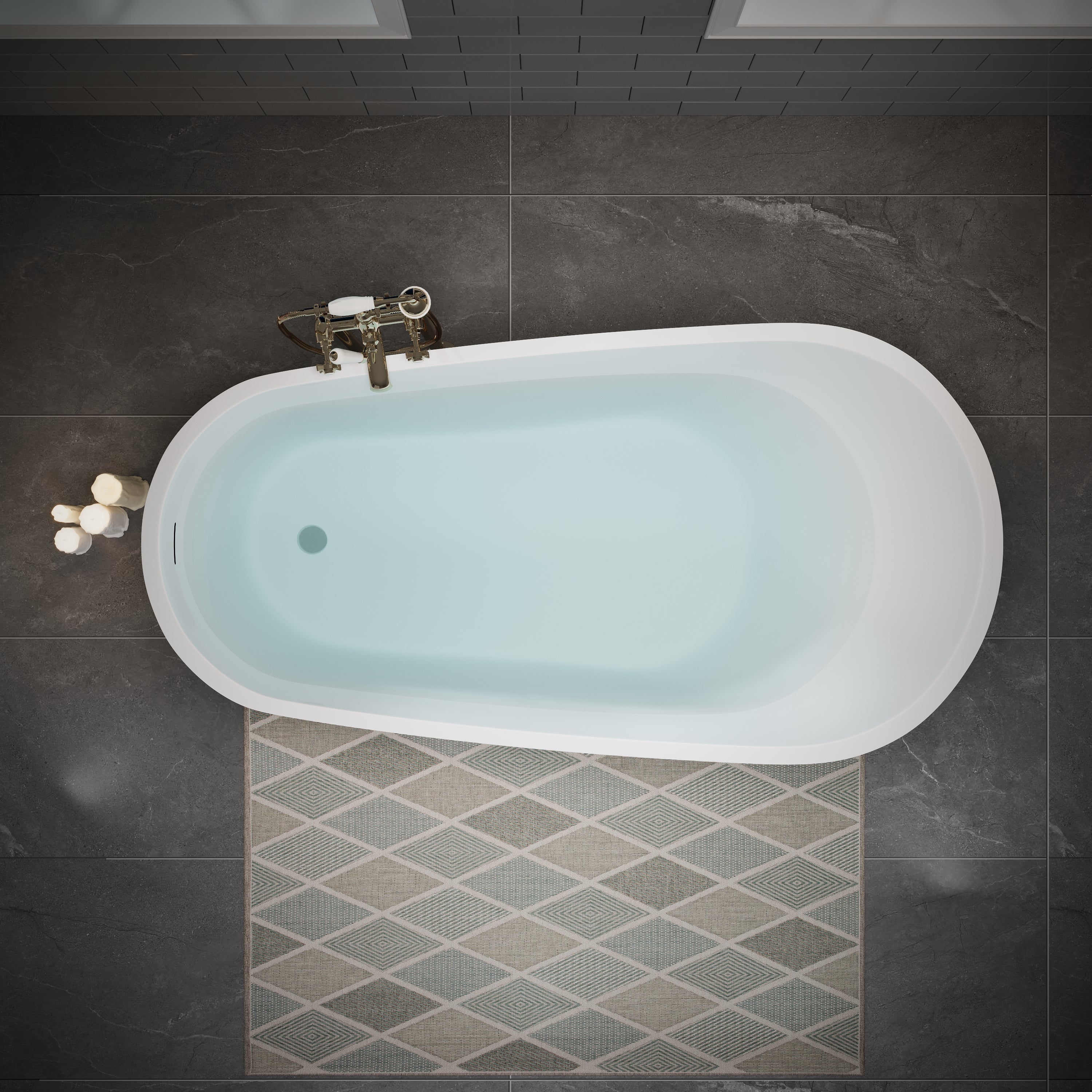55" Acrylic Freestanding Bathtub