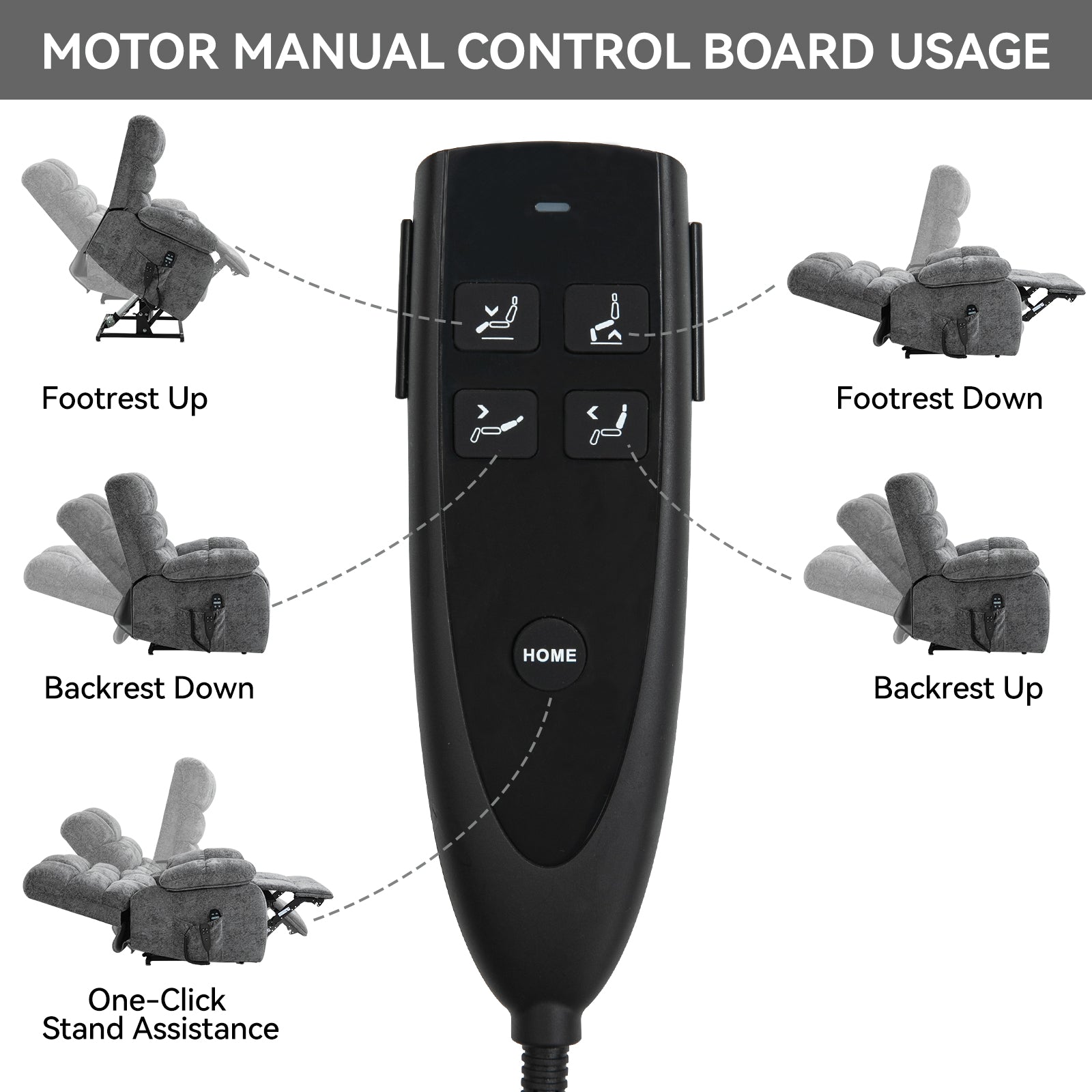 Lift Recliner Chair Heat Massage Dual Motor Infinite Position