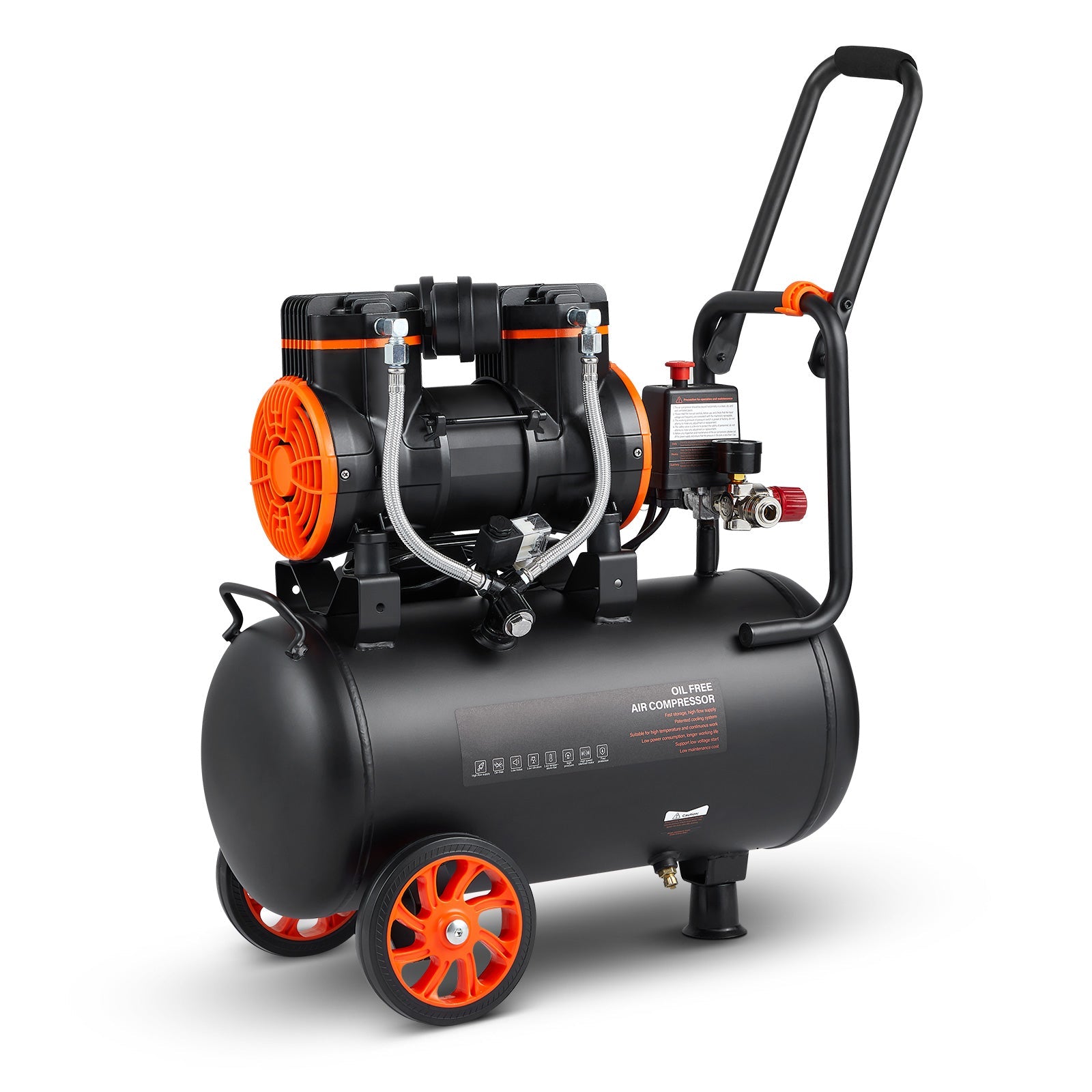 Air Compressor 6.3 Gallon 1450W 3.35 CFM@ 90PSI with Max. 116PSI Pressure