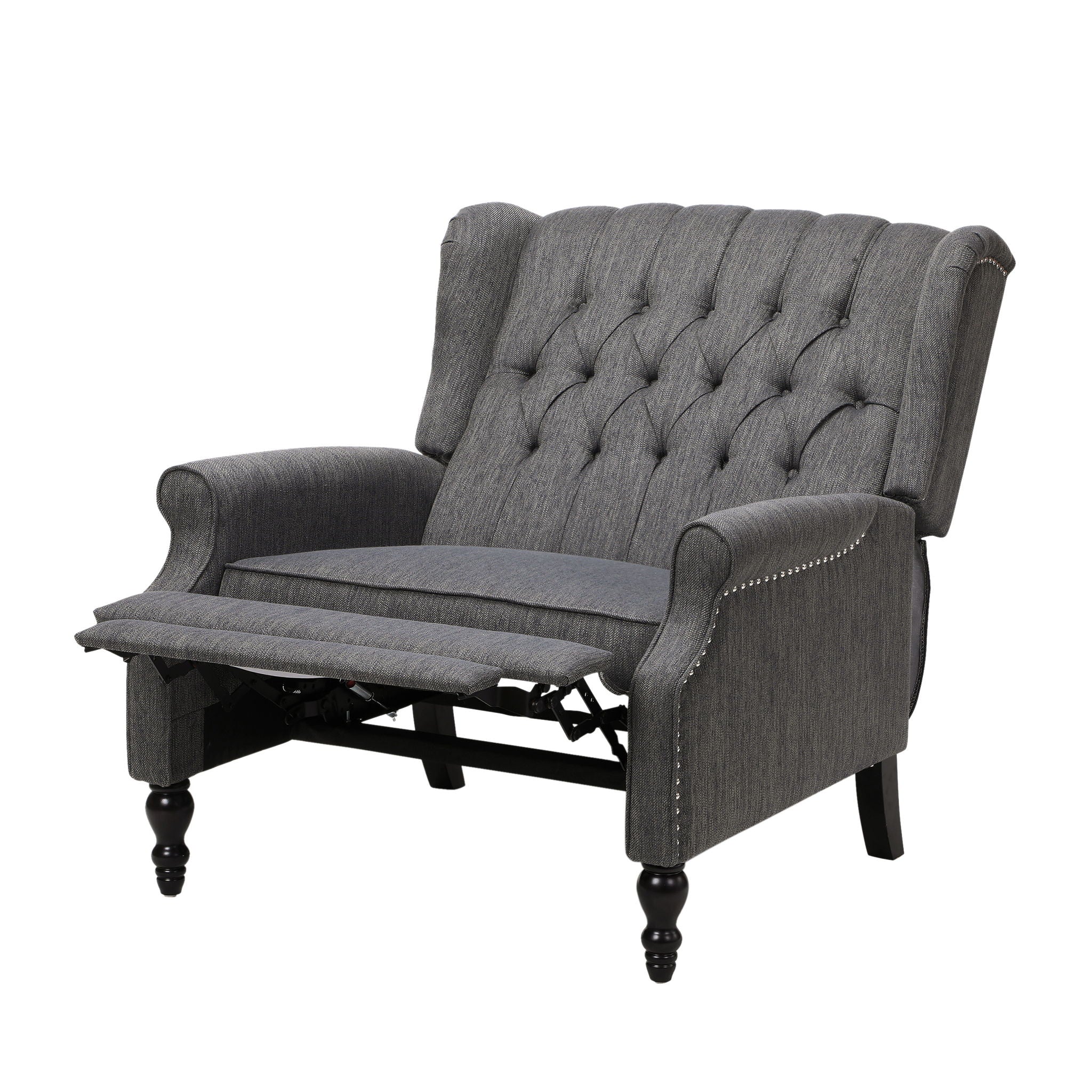 Dunham Contemporary Fabric Tufted Oversized Pushback Recliner