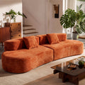 108.6-Inch Curved Combination Sofa with Modern Cloud Pattern