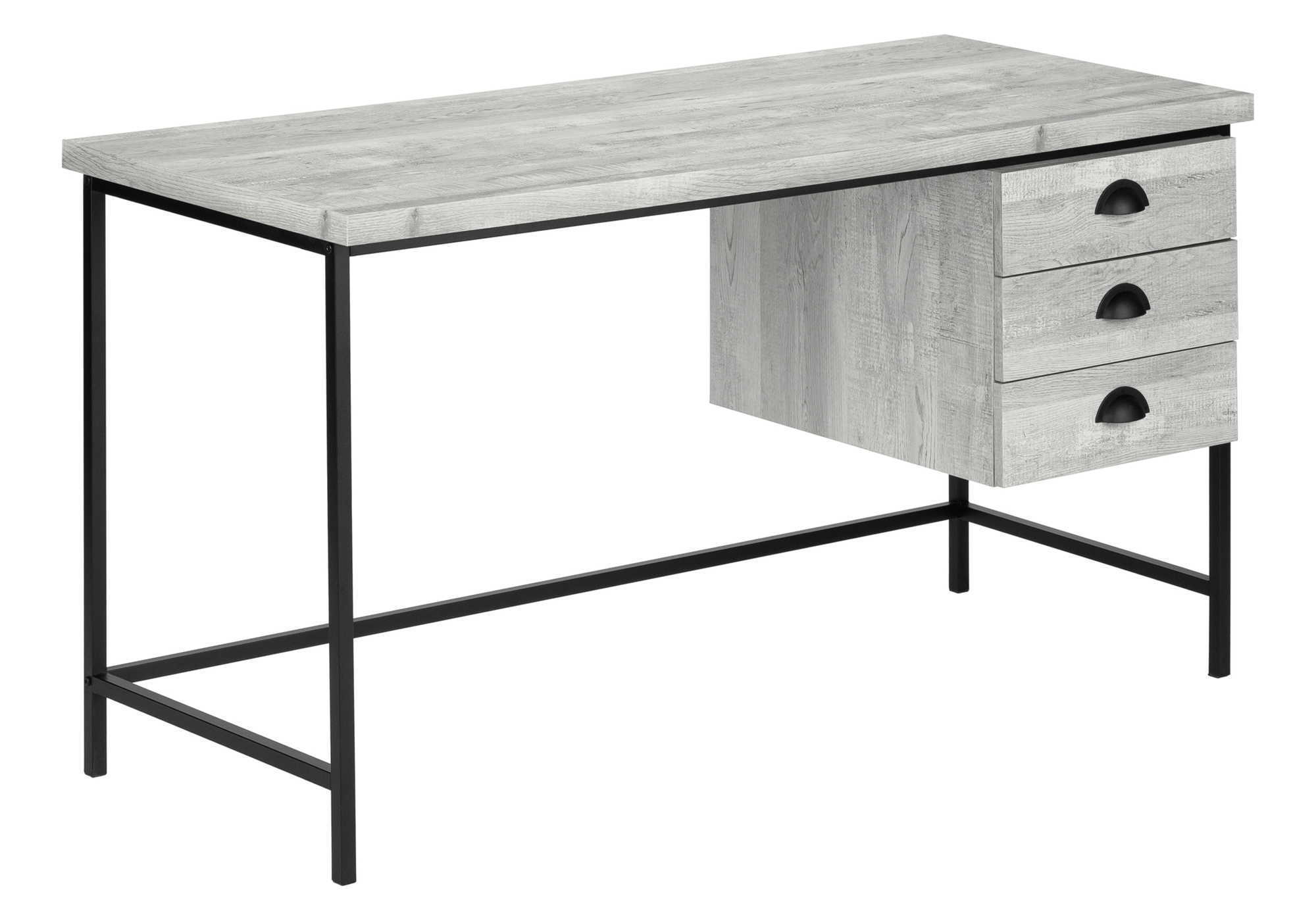 Computer Desk For Home Office, Laptop, 3 Storage Drawers, Contemporary & Modern