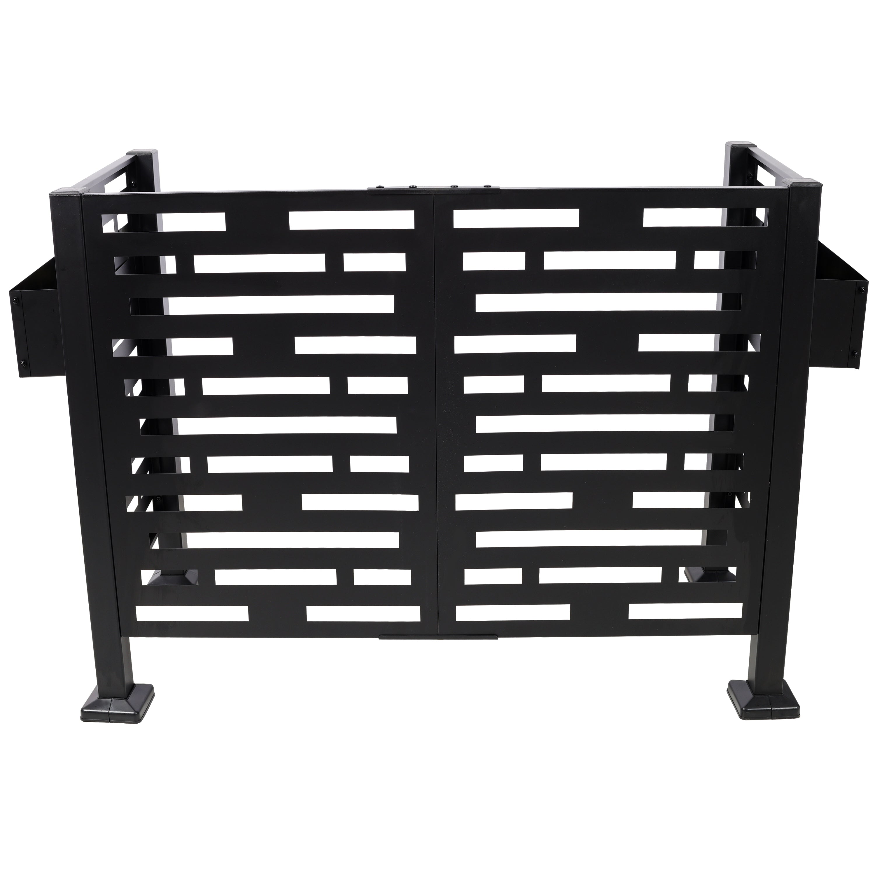 4x2 Ft Metal Air Conditioner Fence with Planter Boxes