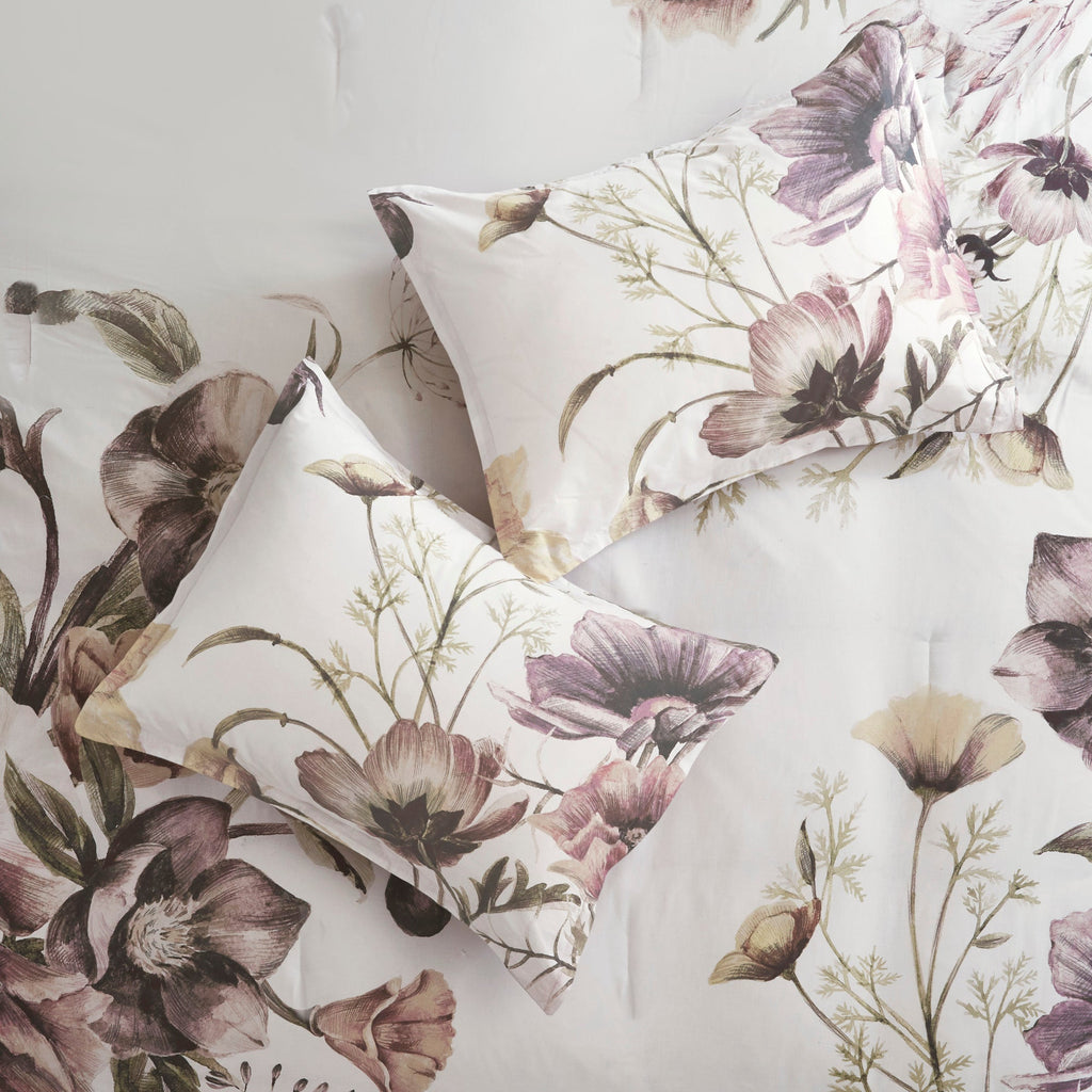 8 Piece Cotton Printed Comforter Set Blush King