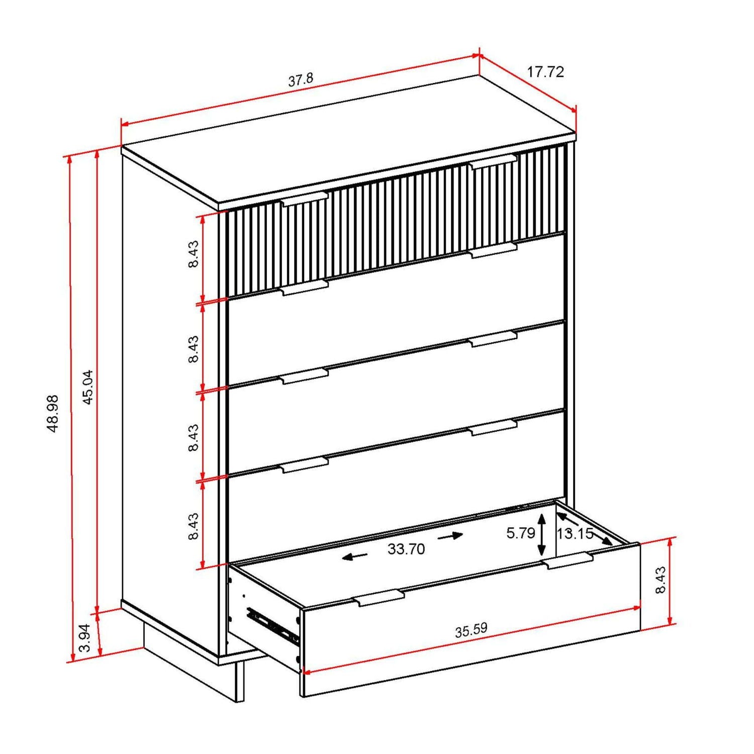 Granville - Chest With 5 Drawers