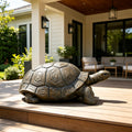 30.51" Long Realistic Tortoise Figurine, 11.22" High Resin Turtle Statue, Large Outdoor Garden Sculpture for Nature Decor & Themed Displays
