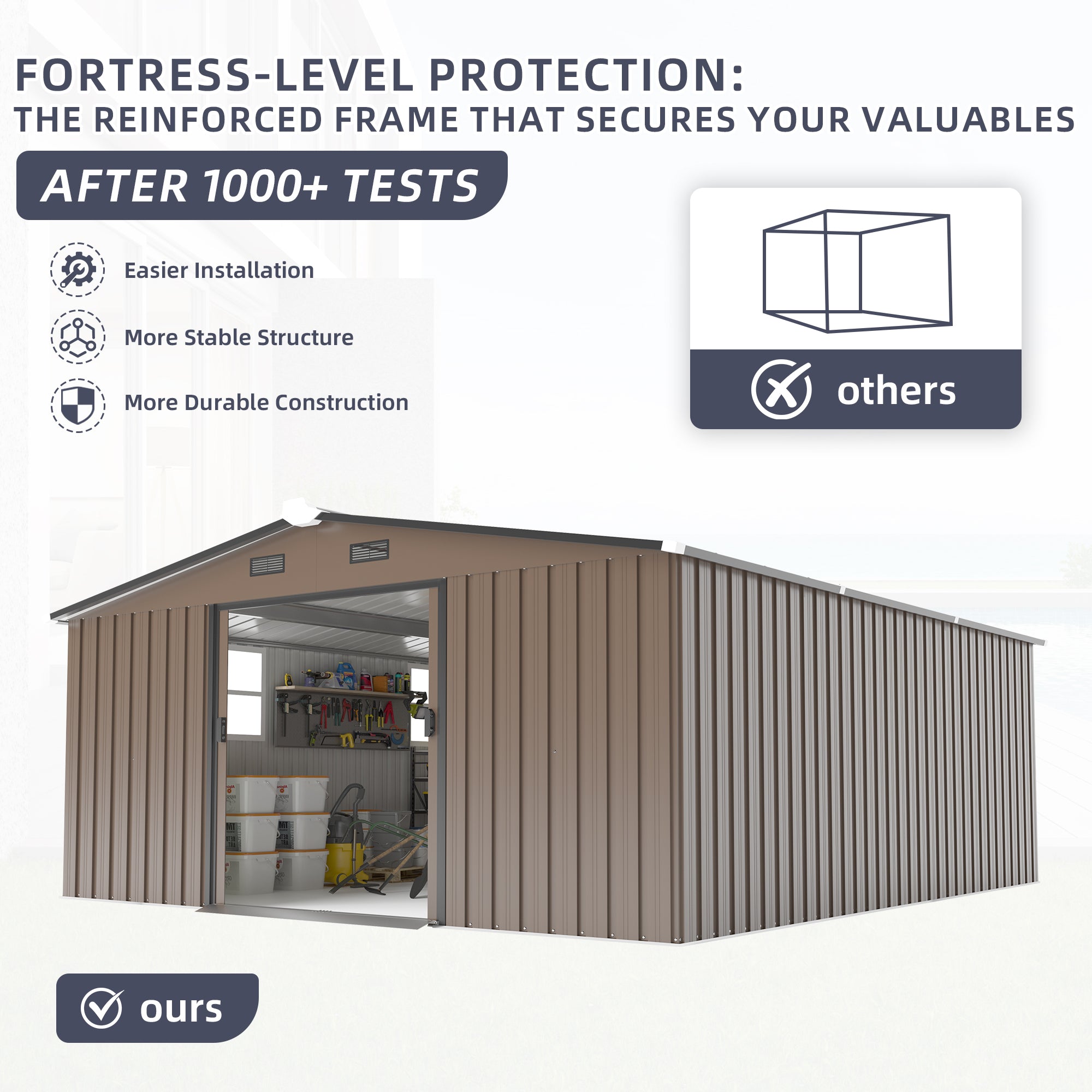 Campcraft 10x12ft Color Steel Plate Storage Shed